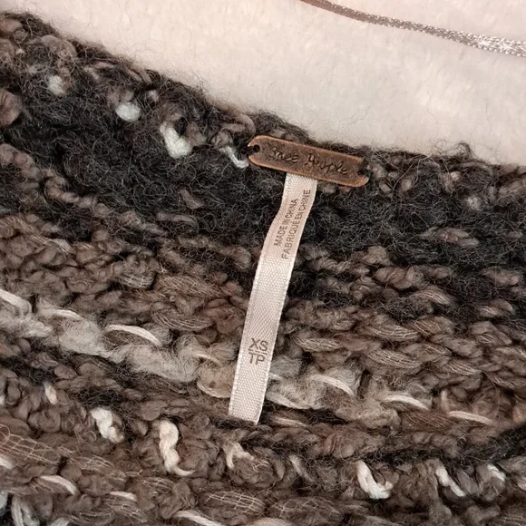 Free People Home For The Holidays Sweater" Knit Oversized Size XS - Picture 4 of 9